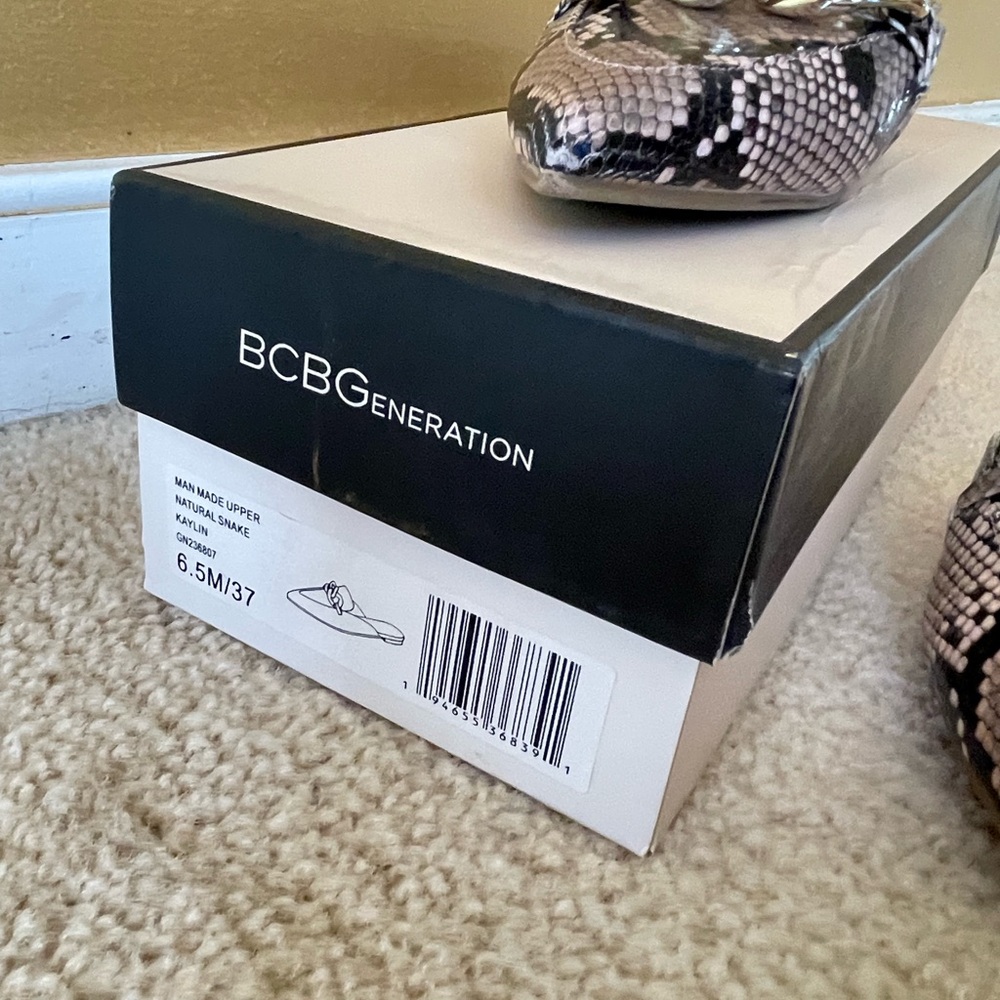Bcbgeneration Snake-Print Pointed Toe Mule With G… - image 2
